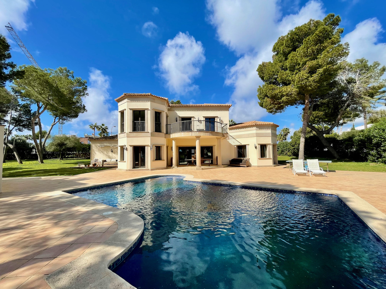 Elegant villa in Sol de Mallorca with partial sea views