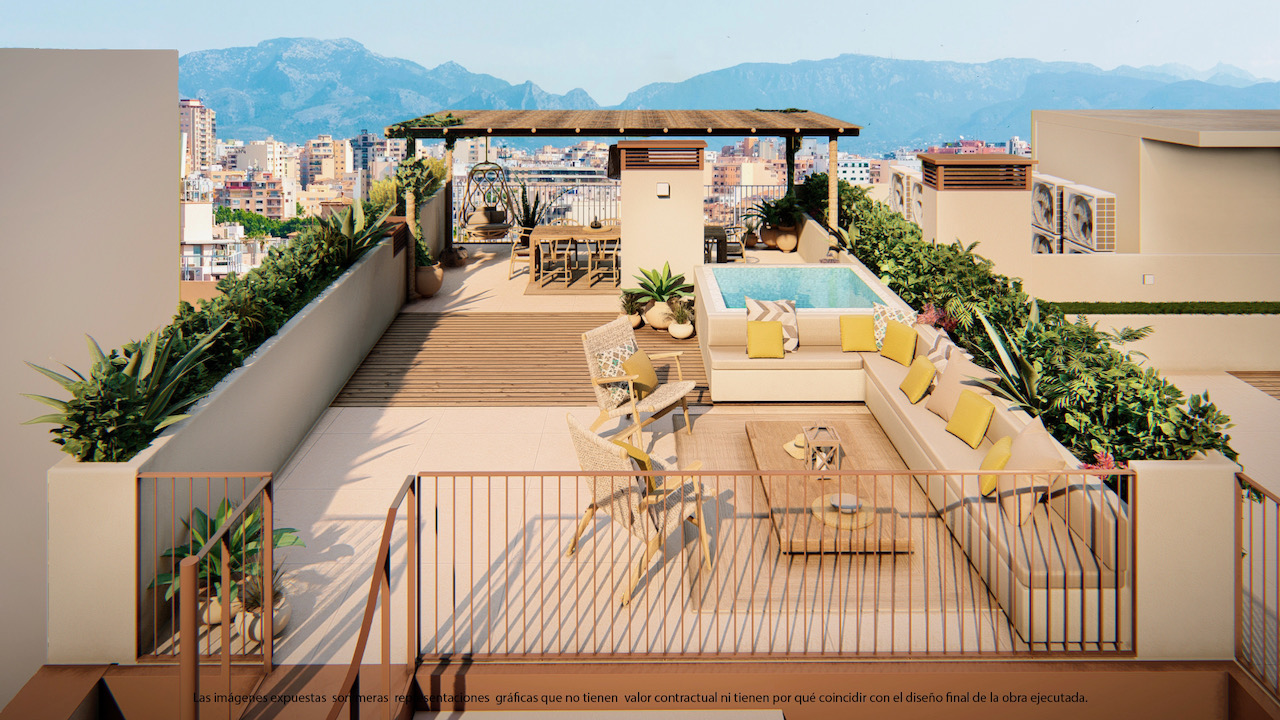 Penthouse with spectacular views and terrace with swimming pool, Son Espanyolet.