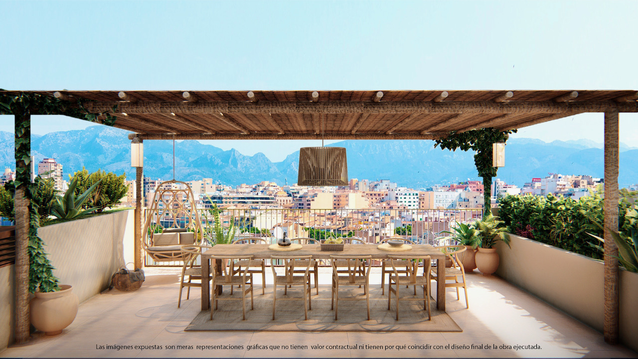 Penthouse mit spektakulärer Aussicht und Terrasse mit Schwimmbad, Son Espanyolet.