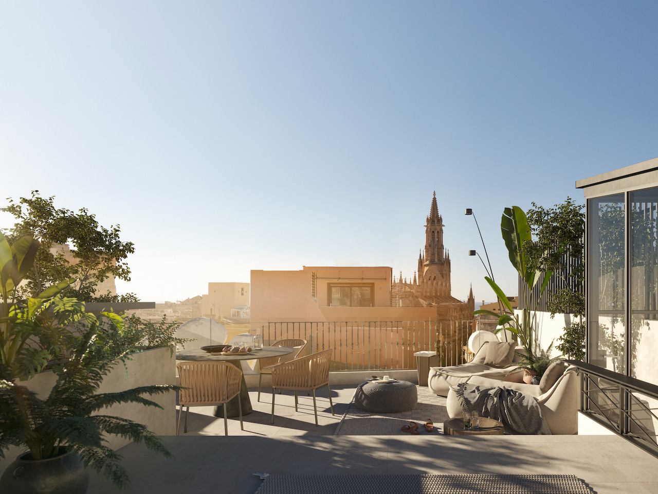 Exklusives Penthouse mit Terrasse und Swimmingpool in der Altstadt von Palma.