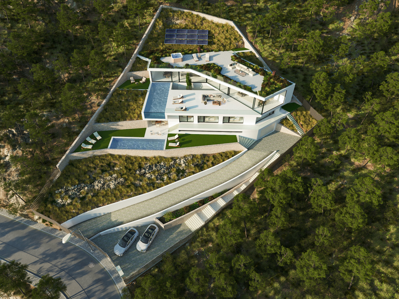 Eco villa project with sea views in Costa den Blanes, Mallorca.
